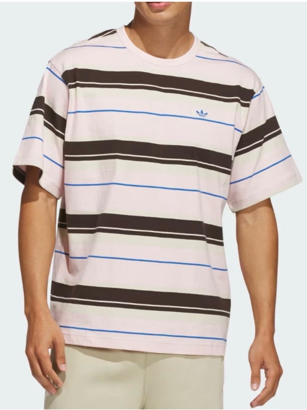 adidas Originals Summer Glow Stripe T-Shirts Men Lifestyle Casual Men XL KX1269